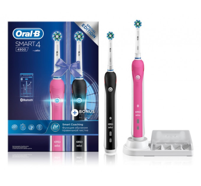 Электрическая зубная щетка Oral B Smart 4 4900 (2 шт)